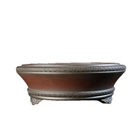 Pot à Bonsaï Zisha Fait Main, Motif Hui Antique, Pot de Fleurs Simple pour Usage Commercial en Centre Commercial, Durable, Écologique, Traditionnel
