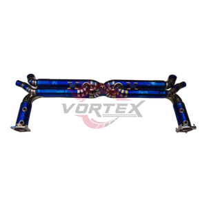 Colector de Escape VORTEX Azul Titanio Quemado para Porsche 911 991.2 Turbo S 3.8T 2016-2024, Instalación Directa - Product Image 2