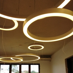 Thông tư Mặt dây dẫn vòng ánh sáng Vòng <span class=keywords><strong>LED</strong></span> nhôm hồ sơ đùn dẫn kênh cho văn phòng ánh sáng - Product Image 6