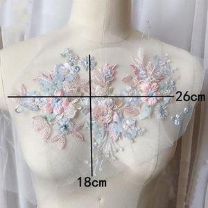 Vải Ren Châu Phi <span class=keywords><strong>3D</strong></span> Tự Làm Ren Trang Trí Cho Váy Ren - Product Image 3