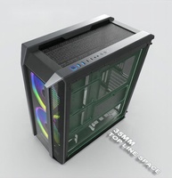 Boîtier PC Gamer OEM ODM BTX, châssis d'ordinateur personnalisé USB SPCC EATX Full Tower avec fenêtre latérale