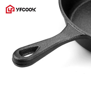 Sartén pequeña <span class=keywords><strong>de</strong></span> <span class=keywords><strong>hierro</strong></span> <span class=keywords><strong>fundido</strong></span> antiadherente pre-sazonada 16/26CM 2 uds juego <span class=keywords><strong>de</strong></span> utensilios <span class=keywords><strong>de</strong></span> cocina Mini sartén redonda antiadherente - Product Image 3