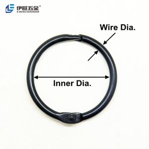 YIWANG Iron Black Binder Rings Loose <b>Leaf</b> Binding <b>Book</b> Rings for <b>Books</b> Binding - Product Image 3