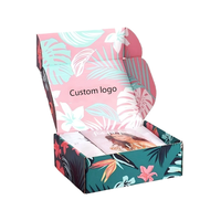 Boîte d'expédition personnalisée en carton ondulé recyclé, boîte cadeau pliable en papier avec logo personnalisé pour vêtements et produits de beauté