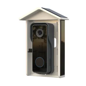 防水室外电池供电无线视频门电话门铃摄像头，带室内铃声，可与CloudEdge应用程序配合使用