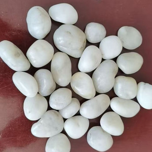 Modern Round High Polished <strong>White</strong> Pebble <strong>Stone</strong> <strong>Decorative</strong> <strong>River</strong> Pebble for Landscaping Outdoor Use - Product Image 3