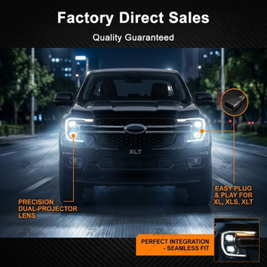 ไฟหน้า LED สำหรับรถฟอร์ด เรนเจอร์ T9 ปี 2022-2026 รุ่น <span class=keywords><strong>XL</strong></span>/XLS/XLT แบบเสียบปลั๊กใช้งานได้ทันที ชุดไฟหน้า - Product Image 2