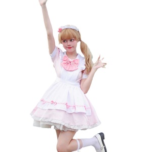 Zixiao Maid Costume Black White With Sleeves Adult Women Cosplay Lolita Anime Uniform - Product Image 5