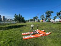 Bateau à pédales gonflable personnalisé en PVC, kayak SUP flottant, capacité de 100 à 500 kg pour lac, rivière, mer