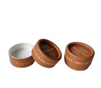 Vente en gros Emballage en carton cylindre de crème recyclée Petits contenants d'huile essentielle Mini pot de lotion cosmétique en papier kraft pour maquillage
