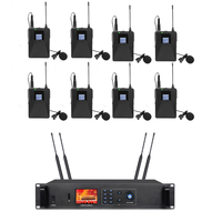 Microphone sans fil UHF dynamique à huit canaux avec directivité cardioïde, connecteur XLR, construction métallique pour podcasts