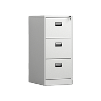 Meuble de bureau moderne en tôle pour documents A4/FC, avec système de suspension rapide, 3 tiroirs verrouillables, pour usage commercial et supermarché