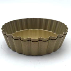 AOLIJUE-sartén antiadherente de acero al carbono, 4 pulgadas, con patrón de encaje redondo, Mini molde para tartas y huevos con fondo extraíble - Product Image 3