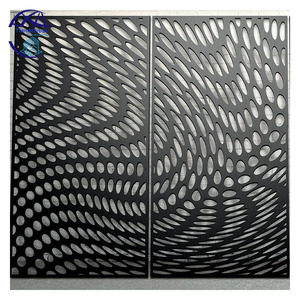 Thiết kế hiện đại riêng tư ngoài trời OEM đục lỗ laser Bảng điều chỉnh vườn kim loại vườn hàng rào nhôm Rèm tường - Product Image 4