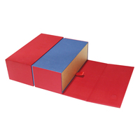 Boîte cadeau à double ouverture avec logo personnalisé OEM, en carton rigide gris, faite à la main, avec estampage à chaud et gaufrage, pour compléments alimentaires