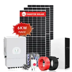 6kw混合太阳能系统套件完全易于安装，单太阳能电池板ce认证批发价