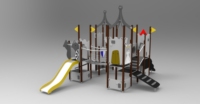 Équipement d'extérieur pour terrain de jeux, toboggan, nouveau design populaire