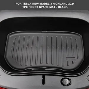 Model3 2024 Trunk Mat TPE Trunk Pad Liner Protective Cover Car Interior Accessories For Tesla Model 3 Highland