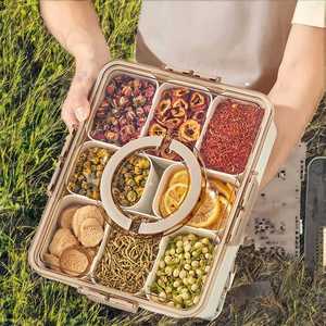 Ensemble de boîtes de rangement modernes en plastique avec couvercle à clapet, 8 compartiments, écologiques, multifonctionnelles, pour collations, légumes, plateau alimentaire scellé, pour le voyage - Product Image 2