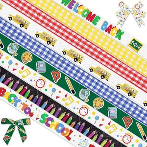 Cinta de grogrén GRACE RIBBON con logo personalizado para la vuelta al cole, resistente al encogimiento, 100% poliéster, tejido de doble cara, diseño de manzana - Product Image 1