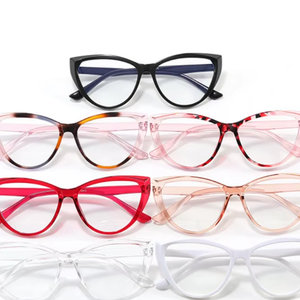 2025 Cat Eye Phụ Nữ kính quang học khung bán buôn TR90 Chất liệu hình chữ nhật phong cách kim cương khuôn mặt hình dạng phù hợp với thư mô hình - Product Image 1