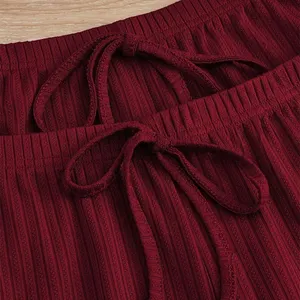 Ensemble de pyjamas 3 pièces pour femmes, vêtements de nuit, gilet uni, short et pantalon assortis avec des empiècements en dentelle pour la maison et les vêtements de détente - Product Image 3