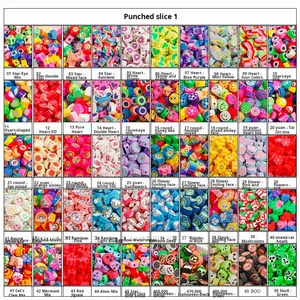 100 Piezas de Cuentas de Arcilla Suave Perforadas de 10 mm, Cuentas Rebanadas Decorativas para Pulseras, Ensartado, Entrenamiento, Piezas de Arcilla con Orificio Recto - Product Image 2