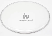 0.25 translucide/transparent/porcelaine blanc têtes de tambour couvercle de tambour têtes de tambour support tambour cuir taille caisse claire