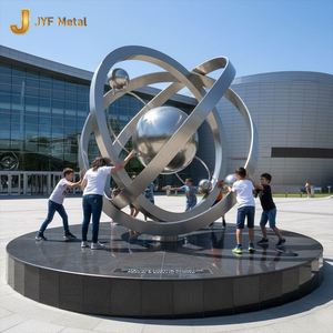 EX602 Stainless Steel Sculpture Art <b>Decorative</b> Sculpture for Hotel Lobby Public <b>Space</b> Modern Interior Architecture Custom Design - Product Image 2
