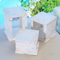 Boîte à gâteau de mariage personnalisée de haute qualité avec fenêtre et logo, impression en relief, boîte à gâteau pour biscuits