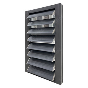 Fenêtre à persiennes horizontales en aluminium noir de conception moderne, ouverture horizontale, pour salle de bain et appartement, fabriquée à Foshan - Product Image 6