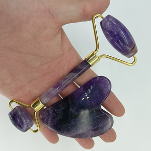 Factory Wholesale Natural <b>Jade</b> <b>Roller</b> Rose Quartz for Face Massage Facial <b>Roller</b> Guasha - Product Image 5