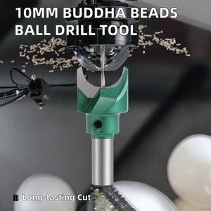 YUFU 10mm*15mm Outil de perçage pour perles de Bouddha en carbure monobloc revêtu d'AlTin CNC 60HRC Fraise à queue pour le travail du bois 30mm ODM - Product Image 2