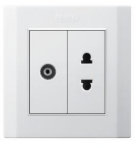 Vente directe usine chinoise – Prise <span class=keywords><strong>TV</strong></span> populaire + prise à 2 broches blanche pour PC et AV, usage domestique - Product Image 1