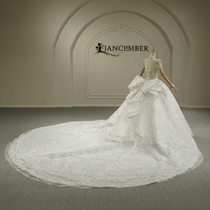 Gt26053 Princess Plus Size Wedding Dresses Lace Long Sleeve Tiered Skirt Bridal Wedding Dress Vestidos De Novia Jancember - Product Image 5