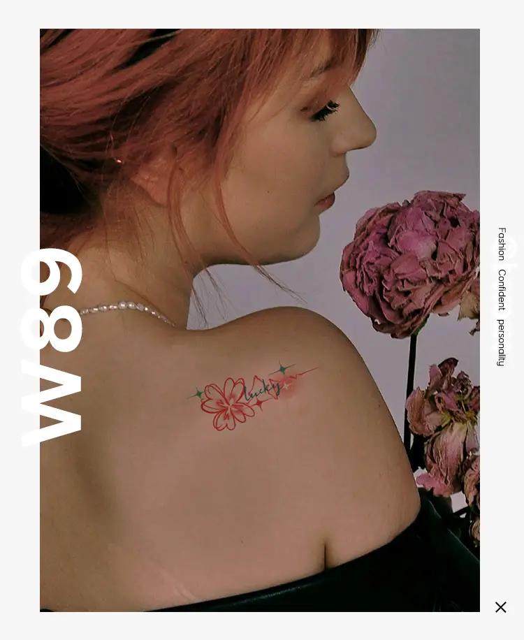 Personalizzato il tuo artwork stampa cmyk candy colori o semi permanente inster shxin tiktok uomo donna finto realistico tatuaggio temporaneo