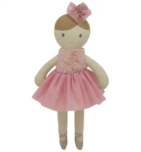 2023 üreticileri doğrudan satış noel peluş yumuşak dolması Rag bebekler balerin Rag moda kız oyuncak peluş prenses bebekler