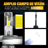 Ampoule de phare LED laser BRAD M8-Pro 12000 LM H4 60W 6000K Cuivre 880 9005 H11 Éclairage automobile Universel Rétrofit/Amélioration 9-36V