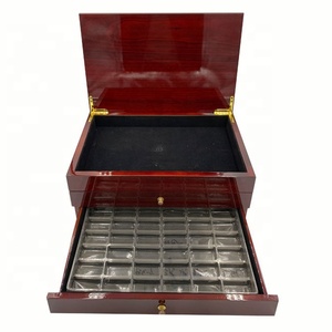 صندوق شوكولاتة خشبي فاخر بتصميم جديد مع درجين - عرض ساخن - Product Image 3