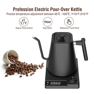 110V 220V <b>Keep</b> <b>Warm</b> Gooseneck <b>Kettle</b> Smart Temperature Control Pot 1200W Rapid Heating <b>Kettle</b> 304 Stainless Steel Liner Goosenec - Product Image 1