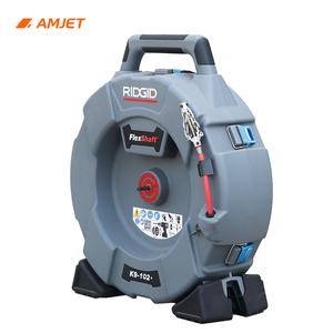 AMJET K9-102 Nettoyeur de tuyaux flexible professionnel 15M, machine de nettoyage de canalisations pour percer et éliminer les blocages fibreux des tuyaux - Product Image 1