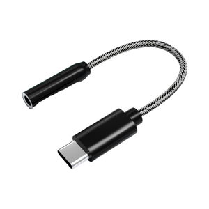 <span class=keywords><strong>HiFi</strong></span> USB-C 3.5mm DAC Adaptateur 32Bit 384KHz Décodeur Audio Numérique pour Haut-Parleur Smartphone PC Casque-Nickel Plaqué Mâle-Femelle - Product Image 1