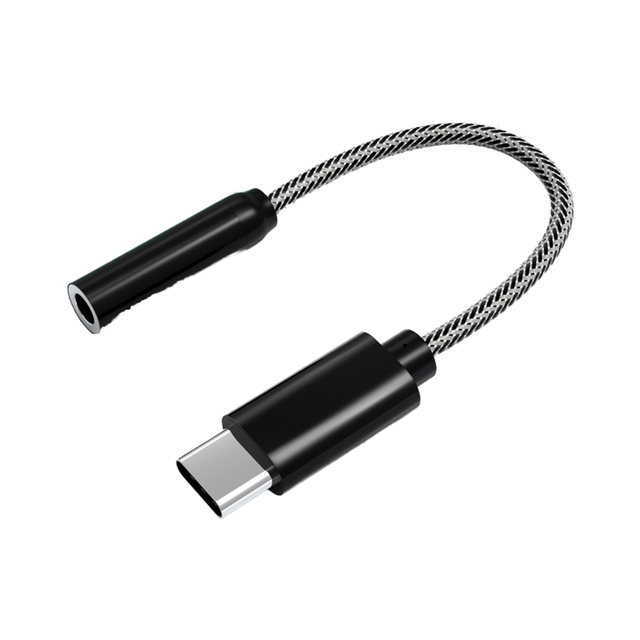 HiFi USB-C 3.5mm DAC Adapter 32Bit 384KHz Digital Audio Decoder Speaker Smartphone PC Headphone Microphone/Monitor Nickel-Plated