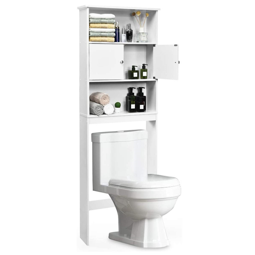 Домашний шкаф Cao Xian Hi для экономии пространства в туалете, с тремя слоями и двумя дверцами, полка для ванной комнаты