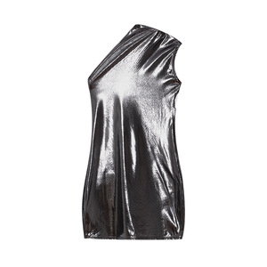 Robe de soirée Viviblook Z0203DS pour femmes, nouvelle robe sexy ajustée, couleur unie, épaules dénudées, sans manches, pour femmes - Product Image 4