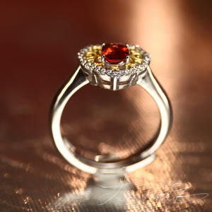 อื่นๆซีรีส์อื่นๆ แหวนพลอยวินเทจประดับเงิน 925 ประดับโกเมนคิวบิกเซอร์โคเนียสำหรับวันครบรอบของผู้หญิง - Product Image 2