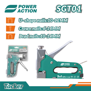 Herramienta Manual para Trabajar la Madera, Engrapadora Manual, Pistola de Grapas en Forma de U de 10-12 mm, Engrapadora Manual con 3 Clavos - Product Image 2