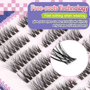 Échantillon gratuit Kit de cils en grappe effet œil de chat Marque privée Cils en grappe effet œil de chat DIY 300d Cils en grappe moelleux effet œil de chat - Product Image 2