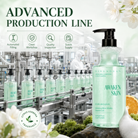 Gel Douche OEM ODM 500ml Éclat Matinal Vitalité Nourrissante Parfum Yuzu Niacinamide Céramide Peau Lisse Moussant Parfumé