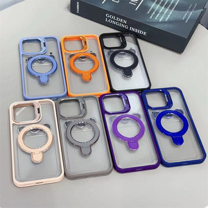 เคสขาตั้งคู่สำหรับ <span class=keywords><strong>iPhone</strong></span> 17 <span class=keywords><strong>Pro</strong></span> 17 <span class=keywords><strong>Pro</strong></span> Max 17 Air 16 15 14 <span class=keywords><strong>13</strong></span> 12 11เคสป้องกันโลหะใสแม่เหล็ก - Product Image 4